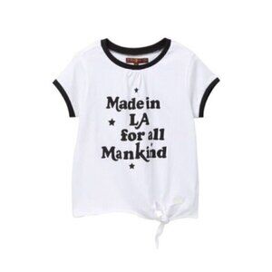 NWT 7 For All Mankind Girl’s Size XL Side Tie Ringer T-Shirt